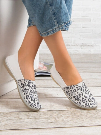 Maciejka Półbuty Damskie Skórzane Białe