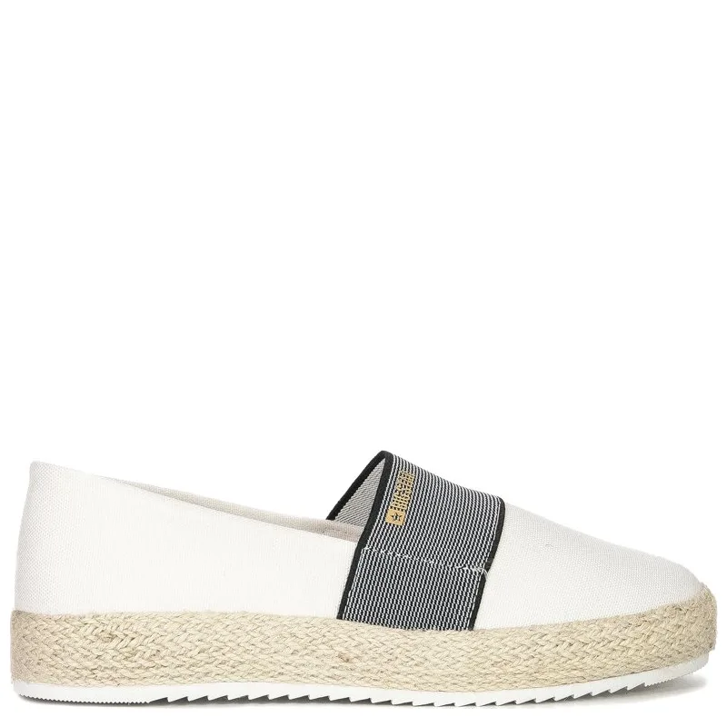 Big Star Espadryle damskie na platformie wsuwane białe