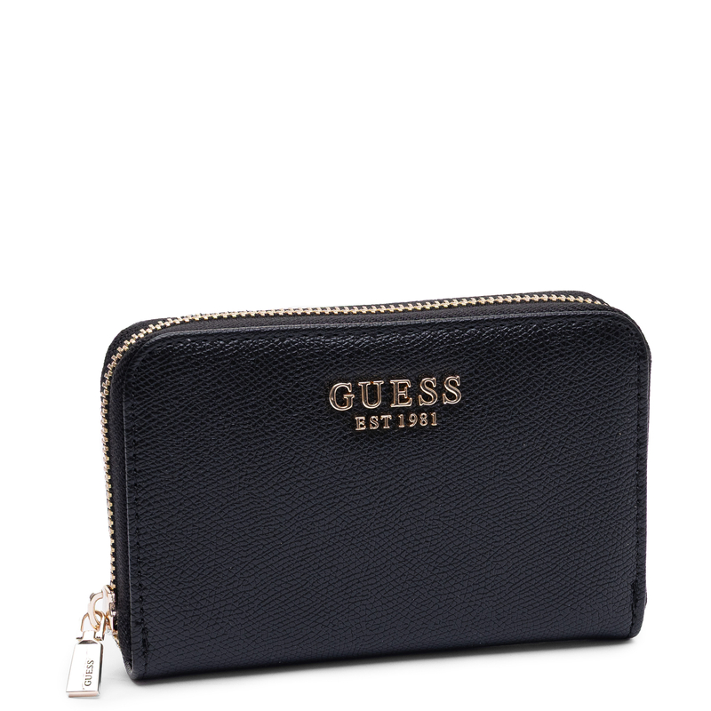 GUESS Portfel Damski Mały Zamek Czarny SWBG7898140-BLACK
