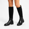Marco Tozzi Leather Knee-High Boots Warm Lined Black 2-25603-43-098