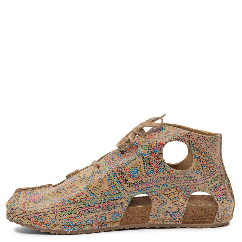 Maciejka Leather Ajour Lace-Up Shoes With Cut-Outs Multicolour 03426-10/00-6