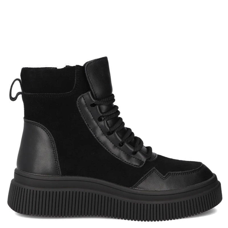 Filippo Leather Lace-Up Ankle Boots Platform Insulated Black DBT727025BK