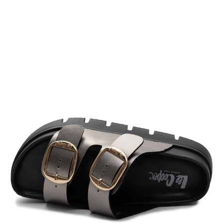 Lee Cooper Damskie Złote Klapki na Platformie z Klamrami LCW-26-35-4461L