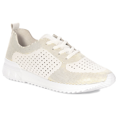 Artiker White-Gold Women's Sneakers
