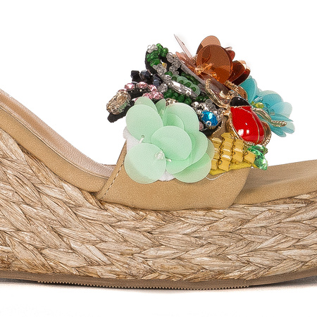 Laura Biagiotti Women Sandals On Heel Beige