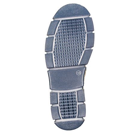 Maciejka Leather Perforated Women’s Platform Shoes Breathable Blue 05850-06-00-1