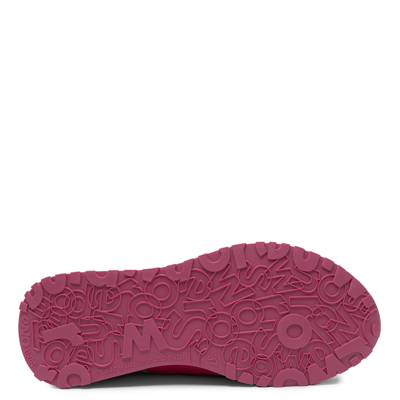 Wonders Women’s Sneakers Leather-Textile Running-Inspired Color-Blocked Red-Pink-Beige A-4802-FLAME-FRES