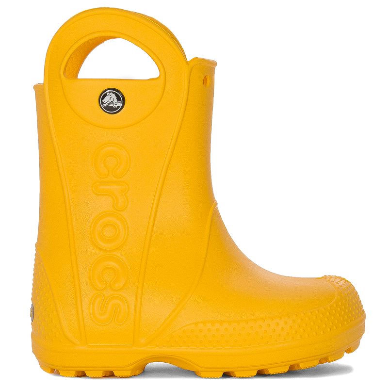 Crocs Children Rain Boots Yellow Handle Boot