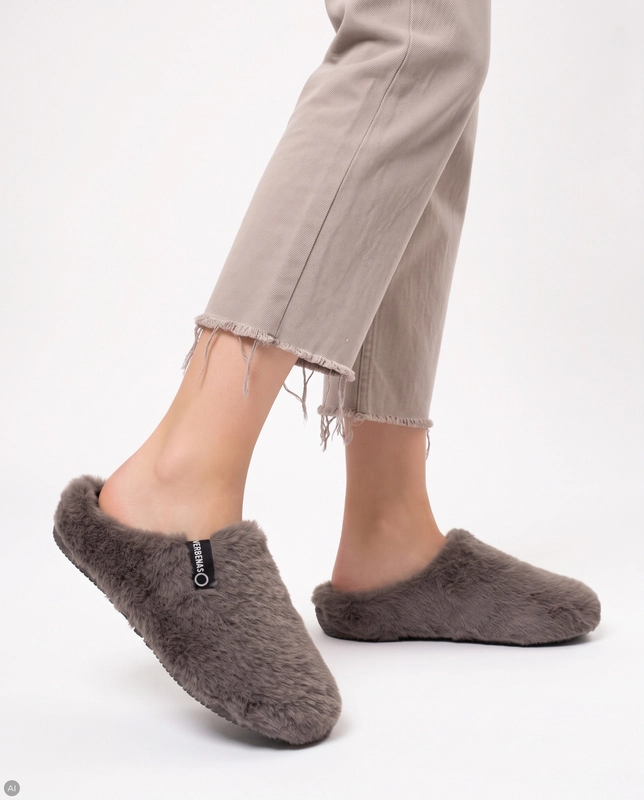 Verbenas York Budapest Women's Slippers Fluffy Warm Brown YORKBUDAPEST-TP