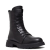T. Sokolski Leather Chunky Boots Zip Black AN-Z25-194-BLK