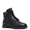 Sokolski Leather Lace-Up Ankle Boots Warm Lined Black HW-Z25-125-BLK