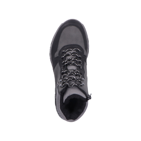 Rieker Insulated Ankle Boots Lace-Up Black M6023-45-BLACK