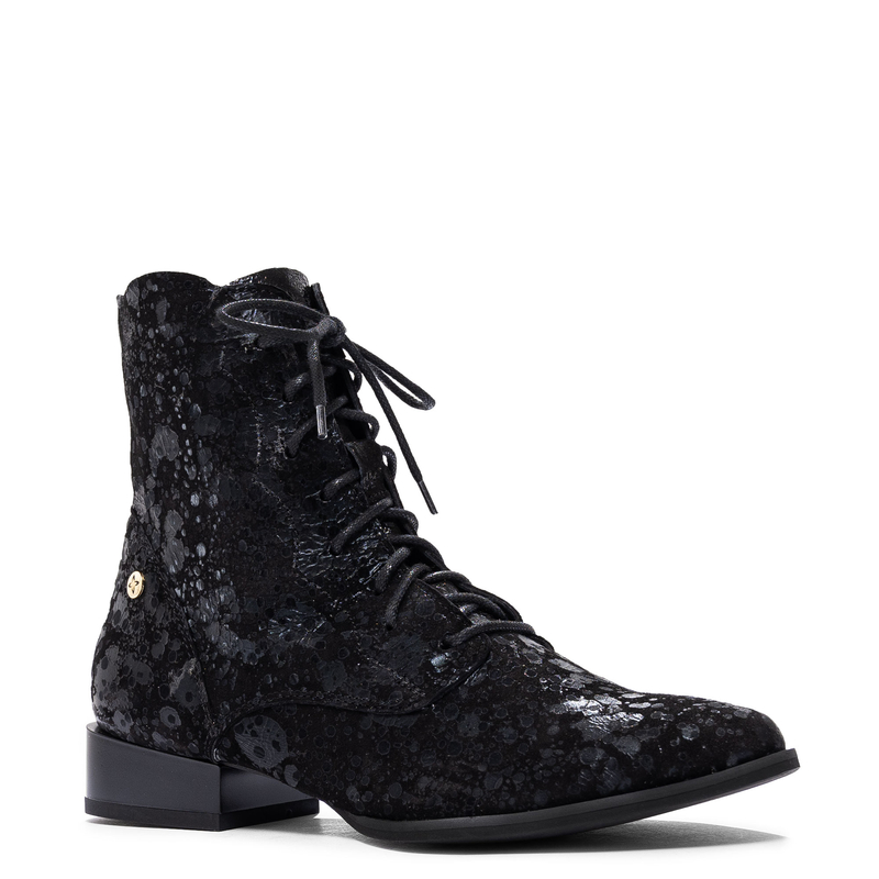 Maciejka Lace-Up Ankle Boots With Side Zipper Black 6391W-43/00-1