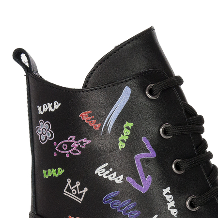 Black Venezia Black leather boots