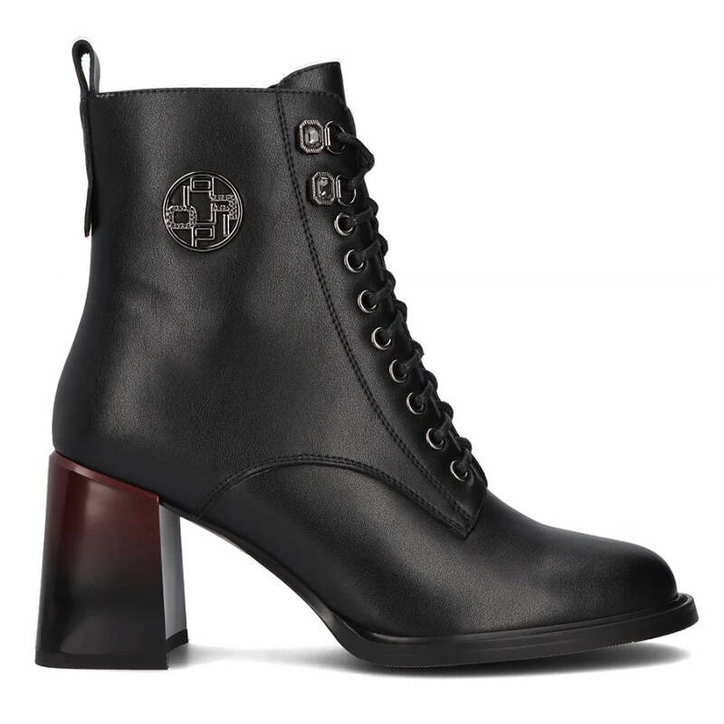 Filippo Black Leather Women's Boots