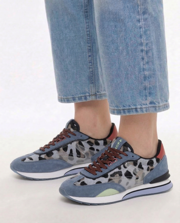 Hoff Leather Sneakers Animal Print Blue 22603001