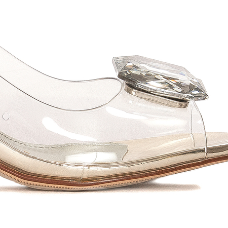 Sca'viola Women's Sandals On A High Heel Gold