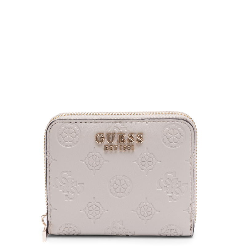Guess Elegancki Zapinany Na Zamek Portfel Damski Beżowy SWPD2225137-BONE