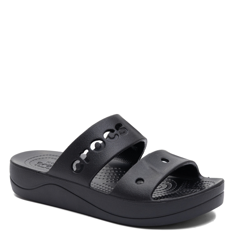 Crocs Classic Klapki Damskie Na Platformie Czarne 208188-001