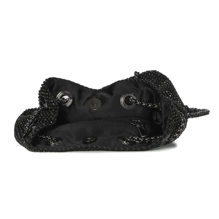 Guess Torba damska wieczorowa mała Lua Mini Black czarna z cyrkoniami