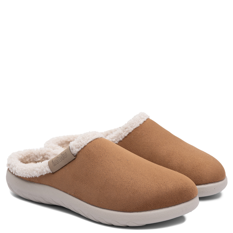 Inblu Women’s Comfortable Textile Home Slippers Brown ET000042