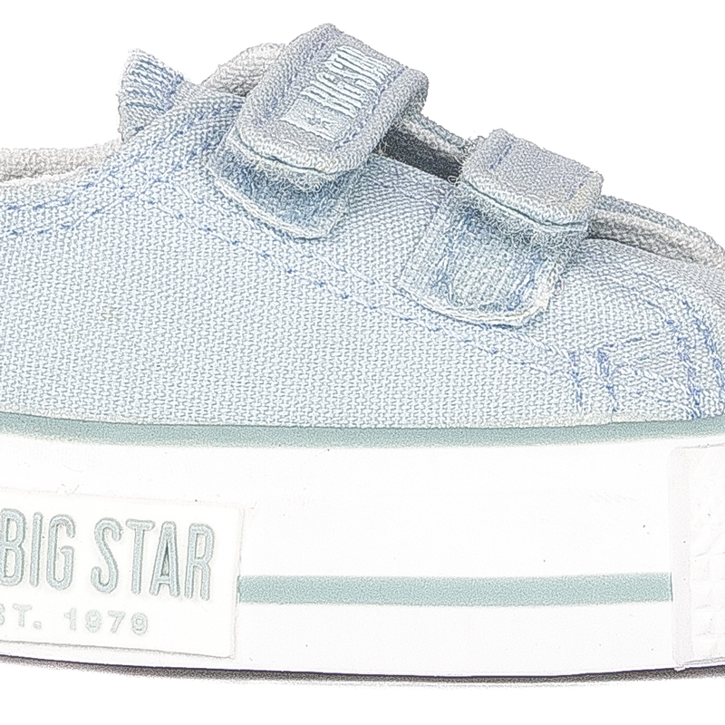 Big Star Trampki dziecięce dziewczęce na rzepy Blue niebieskie