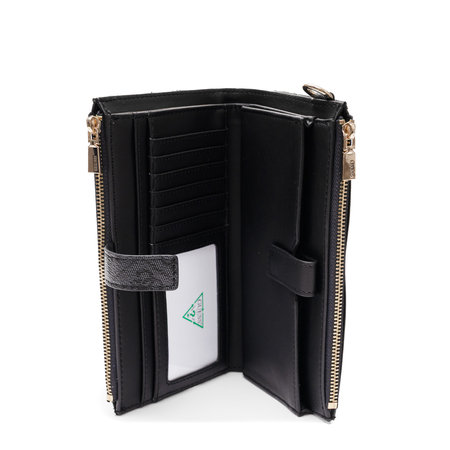 Guess Portfel Damski Elegancki Klasyczny Czarny SG7459157-COAL LOGO