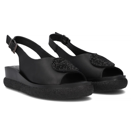 Filippo Women's Flat Sandals Black
