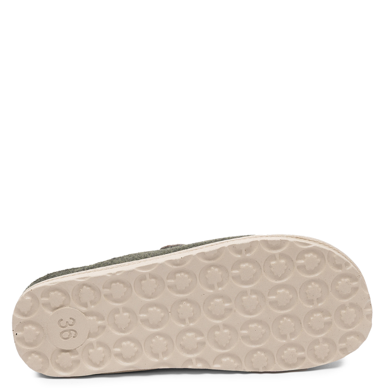 Inblu Ciepłe Filcowe Kapcie Damskie Wsuwane Zielone CS000049-TUNDRA