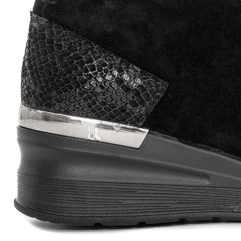 Botki Filippo DBT1504-21 BK skórzane Black Czarne