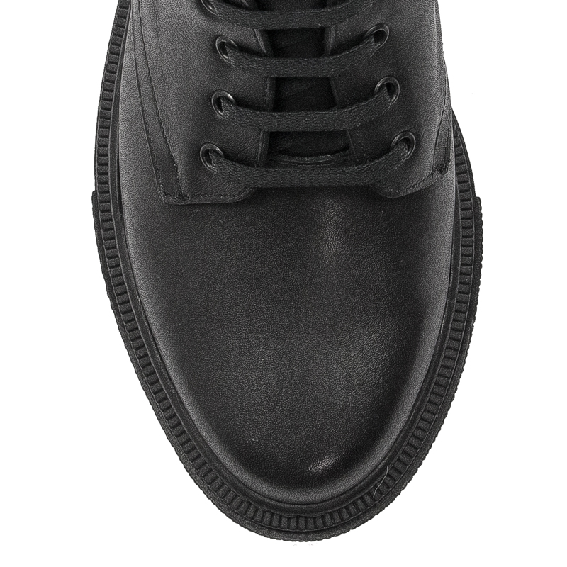 Boccato Women's black leather lace-up boots