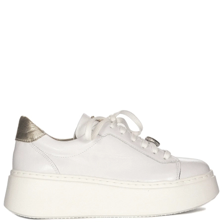 Maciejka Platformowe Sneakersy Skórzane Białe 06191-11/00-8