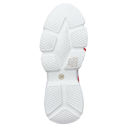 GOE Sneakersy buty damskie sportowe czerwone