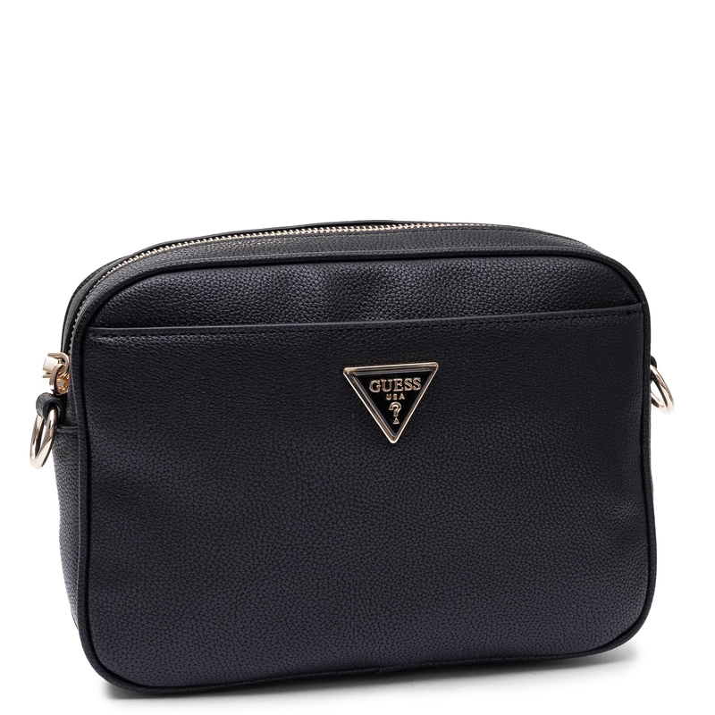 Guess Meridian Torebka Listonoszka Gładka Czarna HWBG6974140-BLACK
