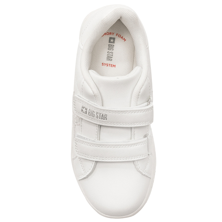 Big Star Children's girls' velcro white sneakers