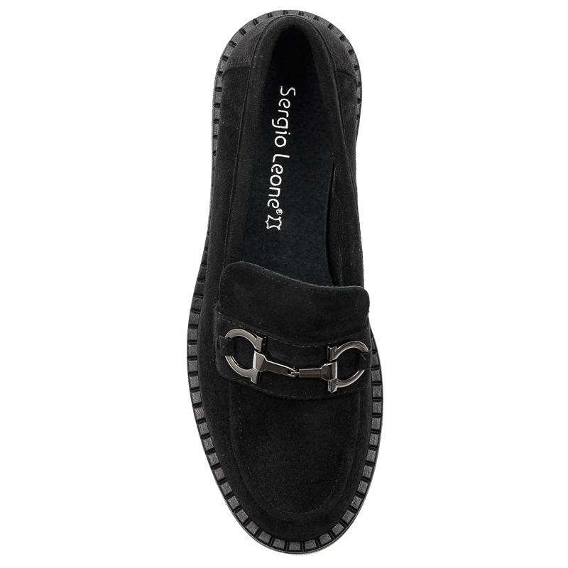 Women's loafers shoes Sergio Leone Black