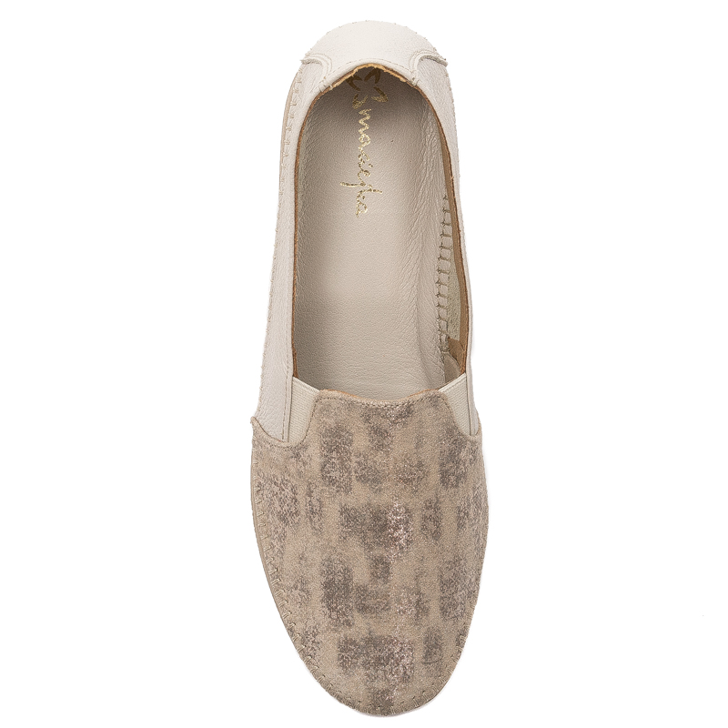 Maciejka 5814A-10/00-1 Beige Leather Low Shoes