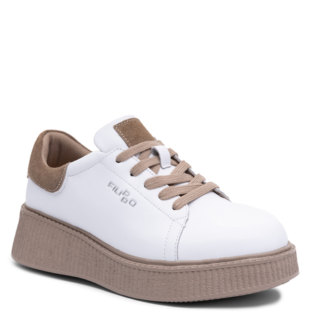 Filippo Women's Leather Platform Sneakers White DP7982-26-WH