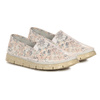 Maciejka Women's Leather Half Shoes Pastel Flowers