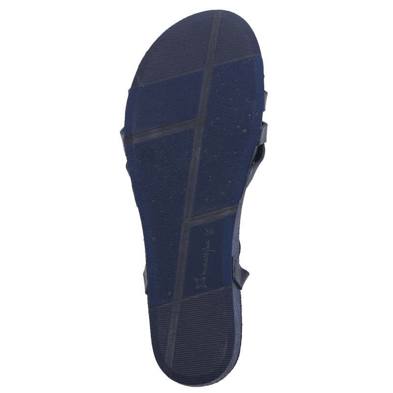 Maciejka Leather Flat Sandals Navy 03074-17/00-0