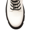 S.Barski Women's warmed lacquered White Ankle boots