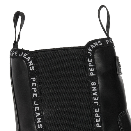 Pepe Jeans Botki damskie Gum Chelsea Black czarne