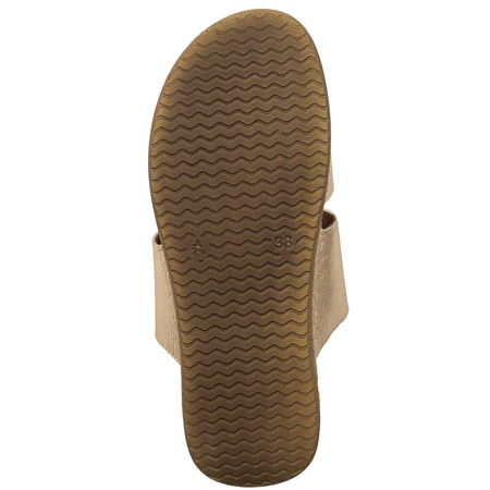 Maciejka Women's Leather Flip-Flops Gold