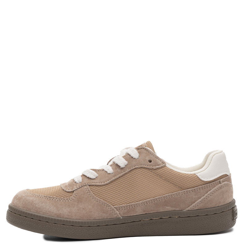 Big Star Sneakers Suede-Textile Trainers Chunky-Sole Beige TT274177-BEIGE