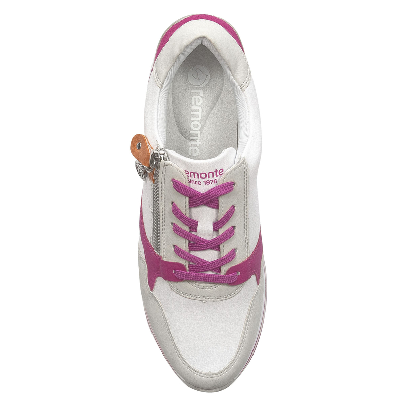 Remonte women's leather White Combi platform sneakers