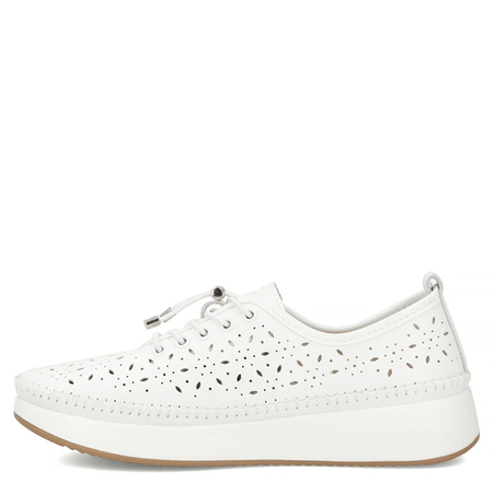 Filippo Skórzane Sneakersy Na Platformie Białe DP7535-26-WH