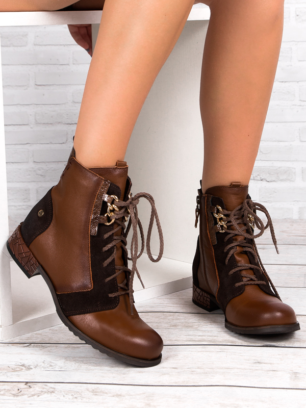 Maciejka 05701-02/00-7 Brown Lace-Up Boots