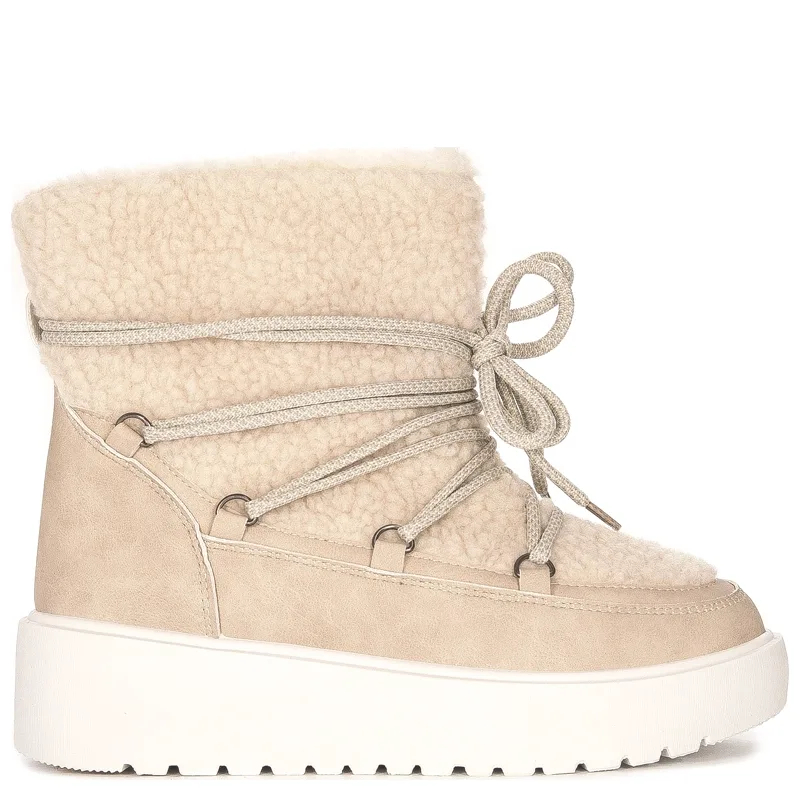 Filippo Women's beige insulated snow boots