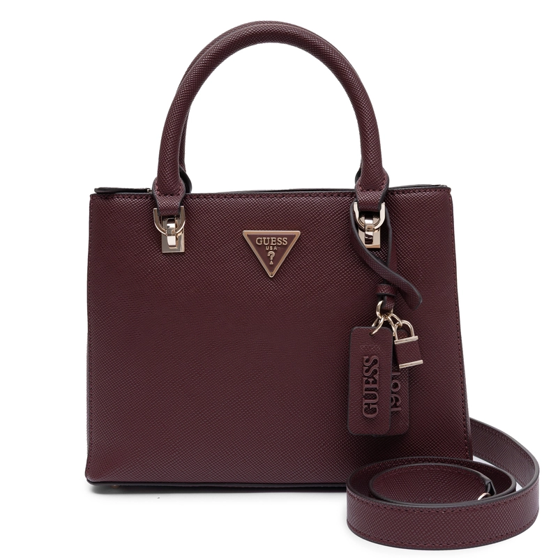 Guess Elegant Classic Women Handbag Satchel Burgundy HWZG9672050-BUR