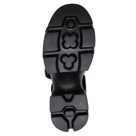 Maciejka Suede Asymmetric Zip Ankle Boots Platform Black 07145-01/00-8